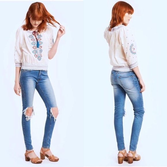 NWT Romeo & Juliet Couture Bohemian Peasant Blouse - Picture 2 of 8